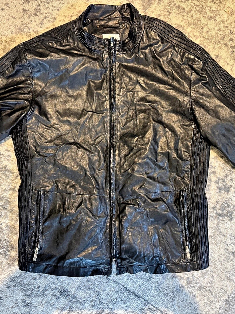 Armani Collezioni Leather Motorcycle Jacket